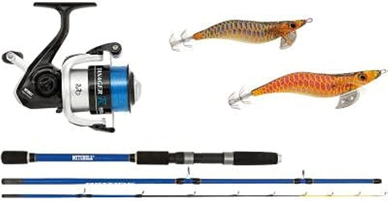 Mitchell Riptide R Squid Tintenfisch ruten und rollen combo set