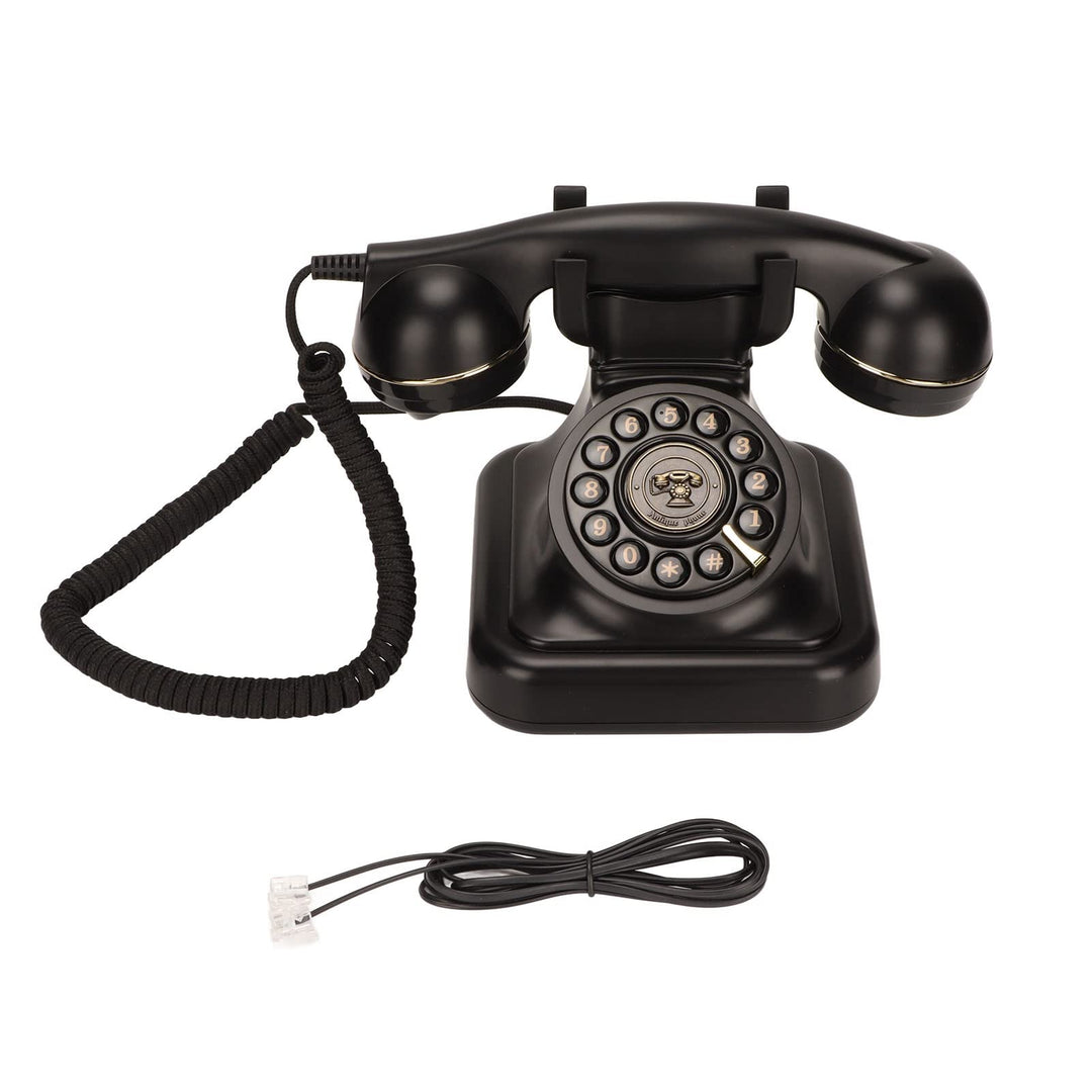Vintage Festnetztelefon, Altmodisches Retro Schnurlostelefon mit Disc Taste und HD Mikrofon, Retro S
