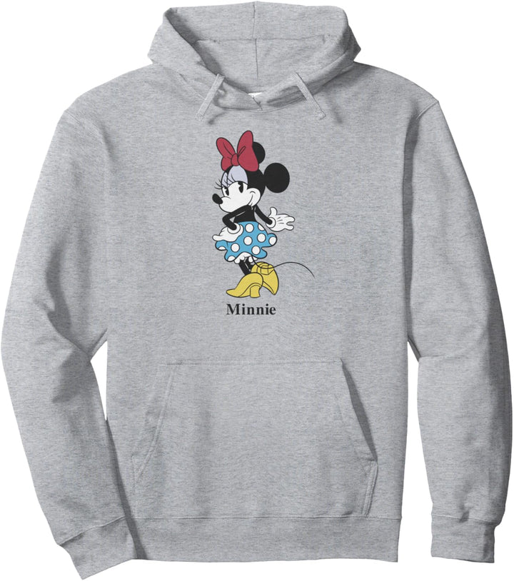 Disney Mickey And Friends Minnie Simple Text Portrait Pullover Hoodie