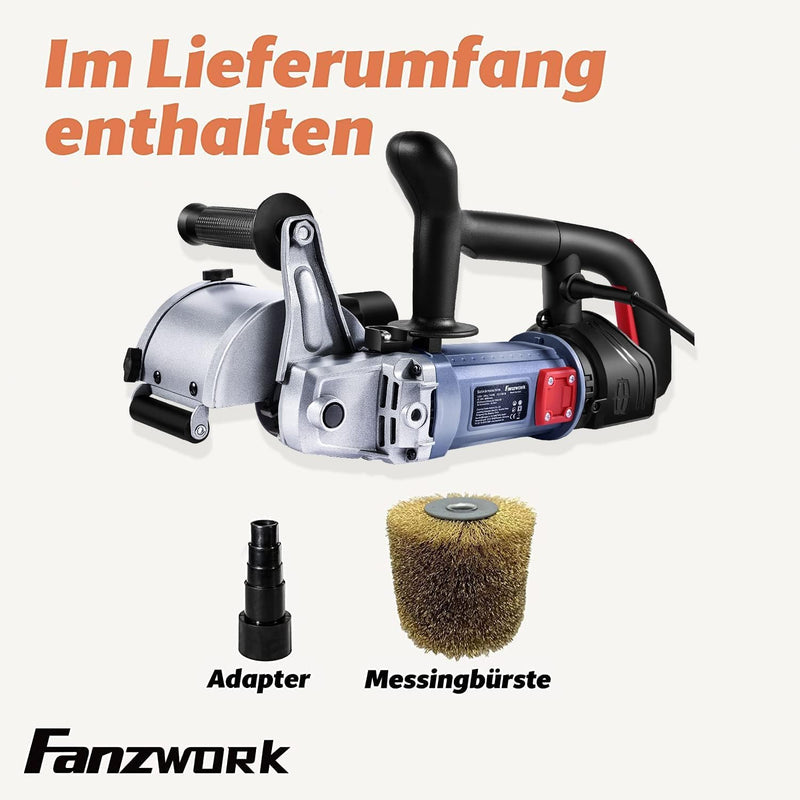 FANZWORK V2 1500 Watt Satiniermaschine Schleifmaschine Bürstenschleifgerät zur Renovierung von Oberf