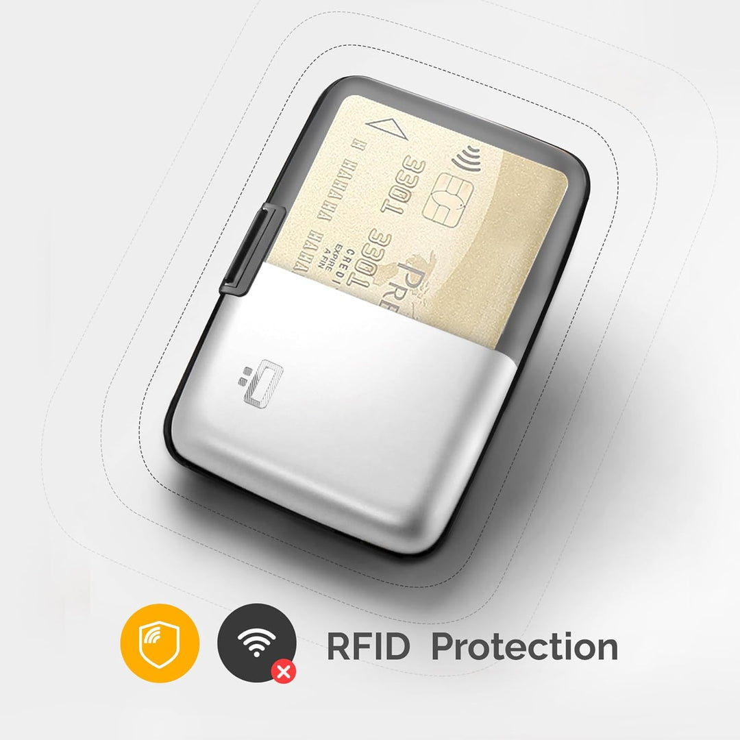 Aluminium Kartenetui Kohlenstoff Effekt, RFID Schutz vor Betrug und Entmagnetisierung, Kompakte Geld