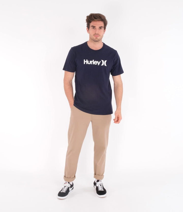 Hurley Herren Evd Wash Core OAO Solid Tee T-Shirt L Obsidian, L Obsidian