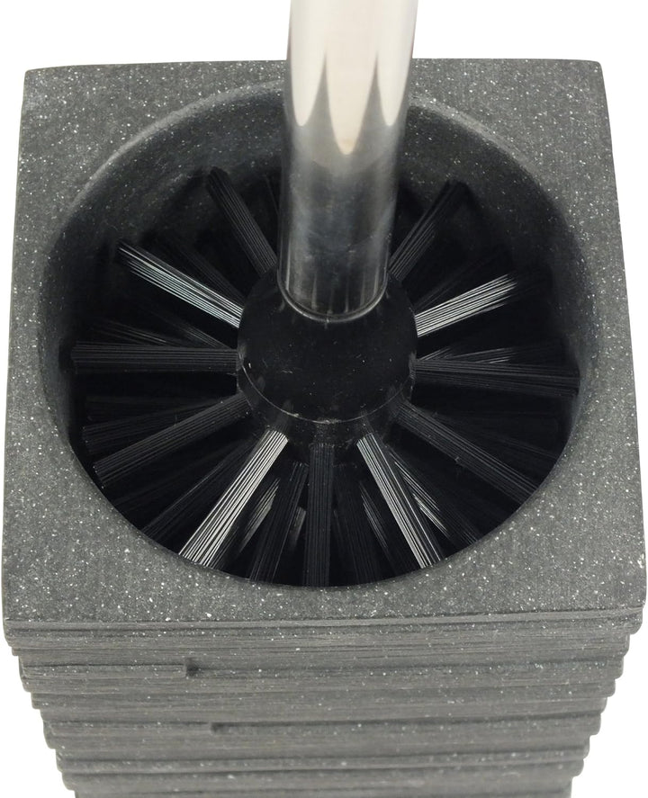 KELA 20253, WC-Bürste und Behälter, WC-Garnitur, Poly, Posidon Schwarz, WC-Bürste