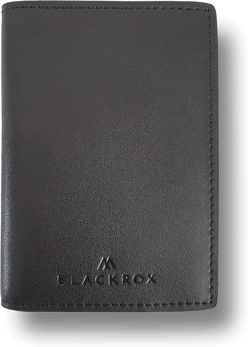 BLACKROX Kreditkartenetui RFID Echtleder, Vergleichssieger RFID Blocker, Mini Geldbörse Herren und D