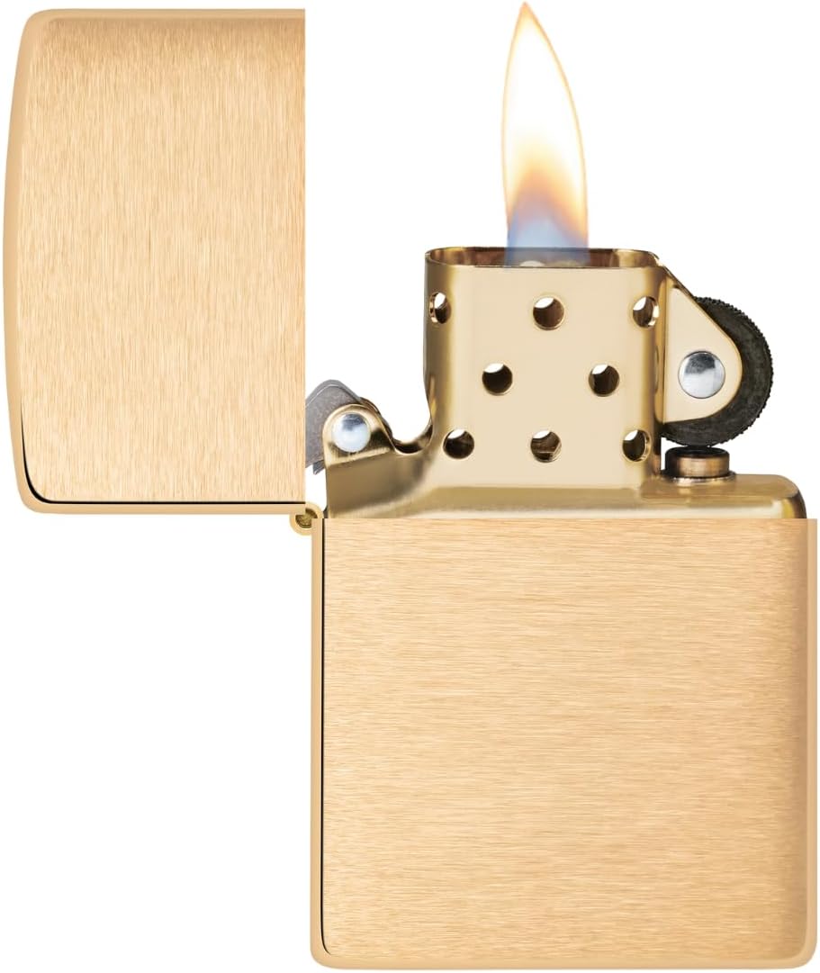 Zippo 204B Messing, 1 x 3,5 x 5,5 cm Brushed Brass, Brushed Brass