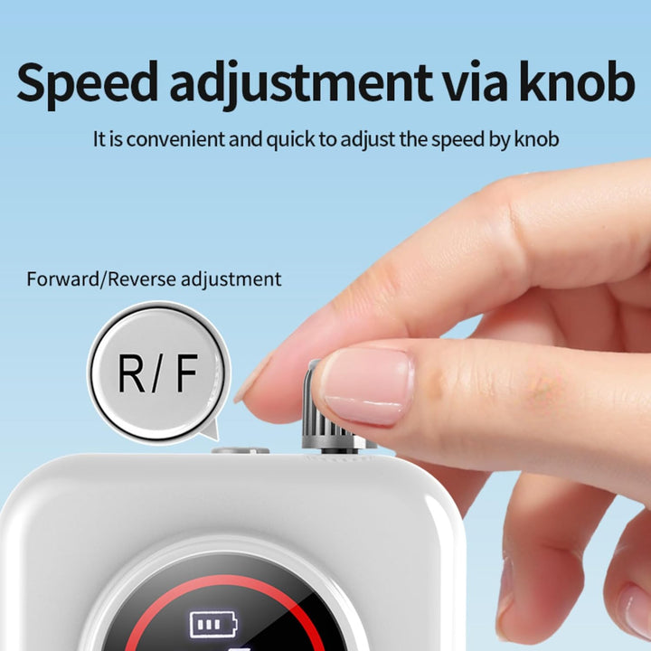 Kabellose Nagelfräse 50 W 45000 RPM mit USB-C, Wiederaufladbare Nail Drill Maschine mit Fräser-Set,