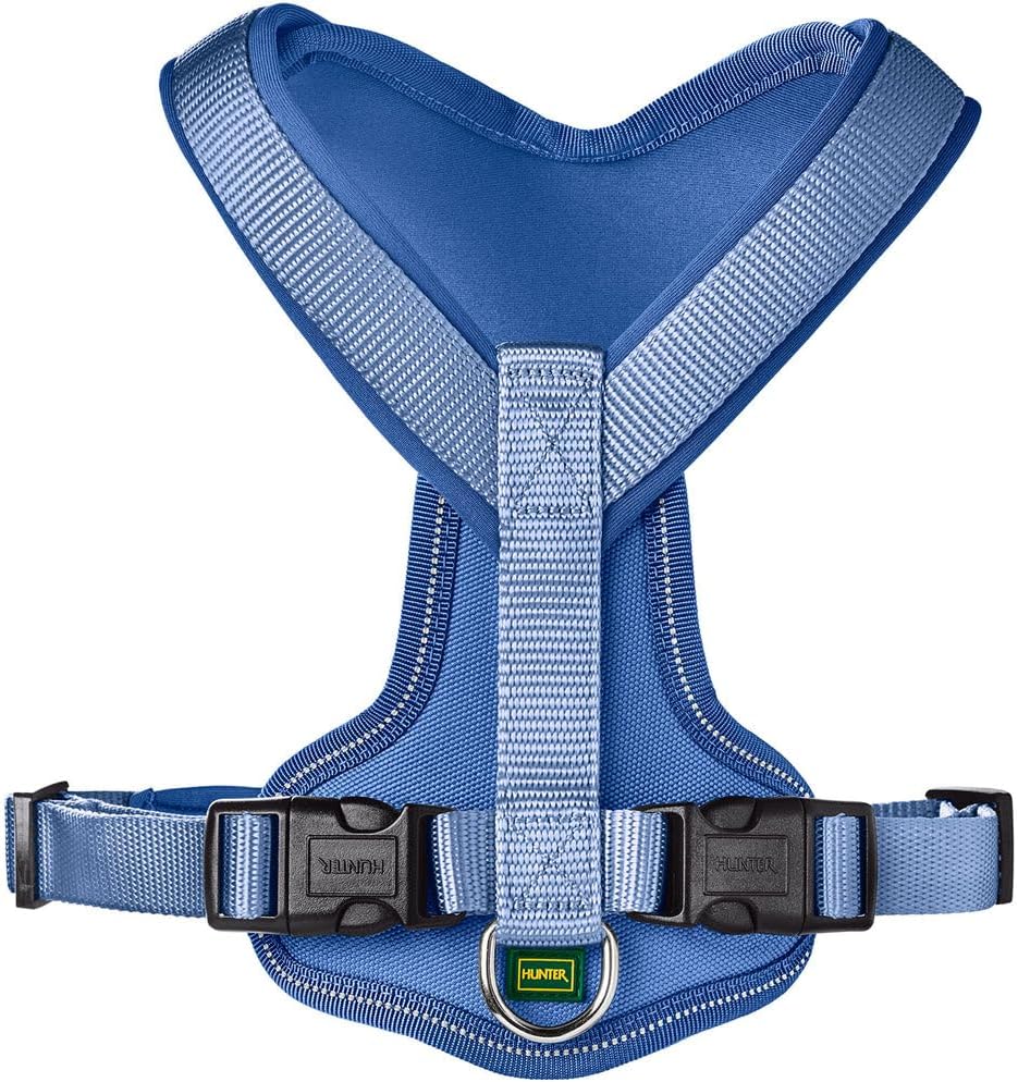 HUNTER NEOPREN Hundegeschirr, Nylon, gepolstert mit Neopren, XS 36 - 44 cm, blau, 36 - 44 cm