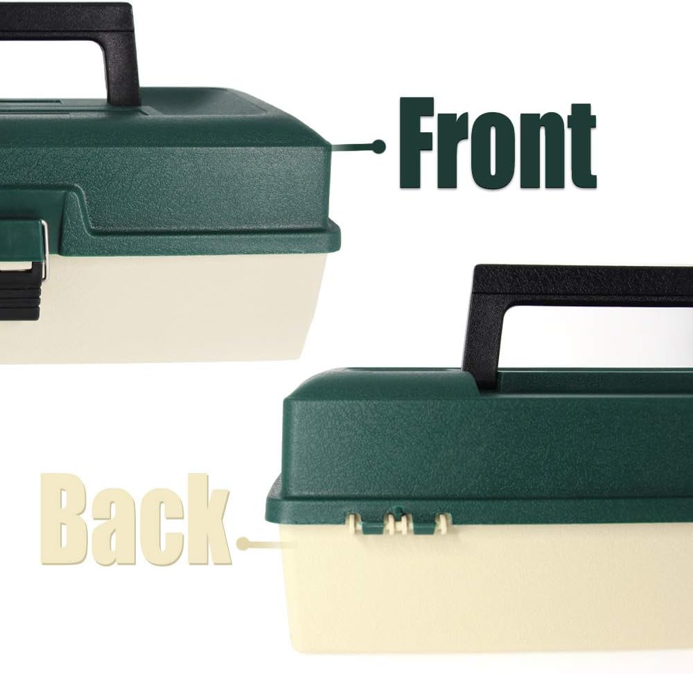 Croch Angelkoffer für Angel Zubehör und Geräte Grün, Grün