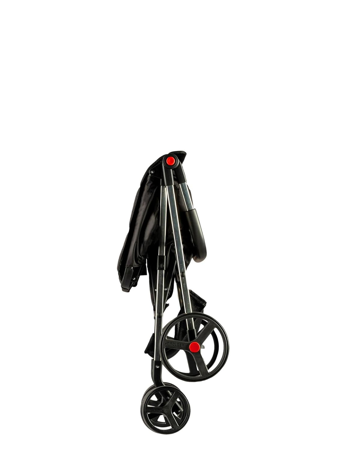 Klappbarer Einkaufstrolley Rolser Basquet MF 4 grosse Räder (2 drehbare) - Schwarz, Schwarz