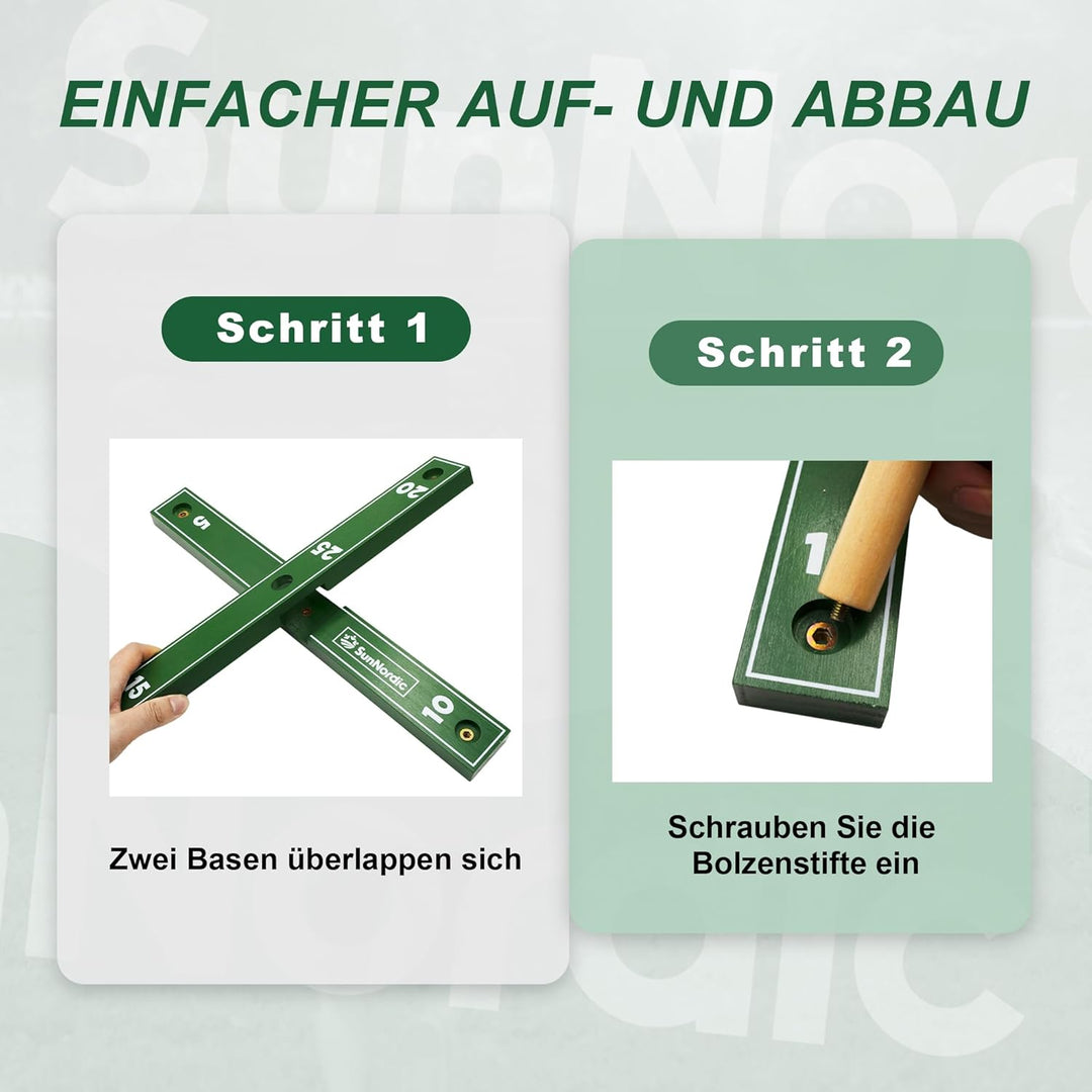 Ringwurfspiel-Set aus Holz, Strandspiel für Kinder, Erwachsene und die ganze Familie, inklusive Wurf