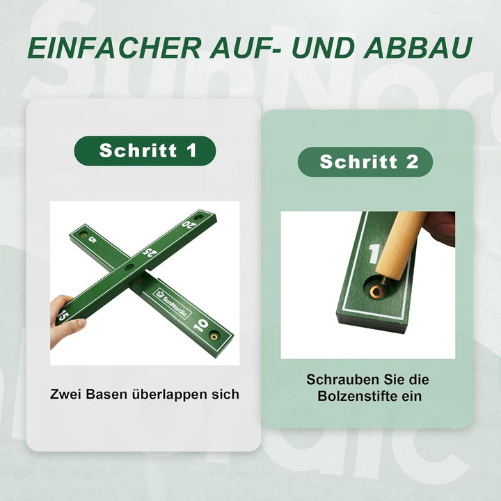 Ringwurfspiel-Set aus Holz, Strandspiel für Kinder, Erwachsene und die ganze Familie, inklusive Wurf