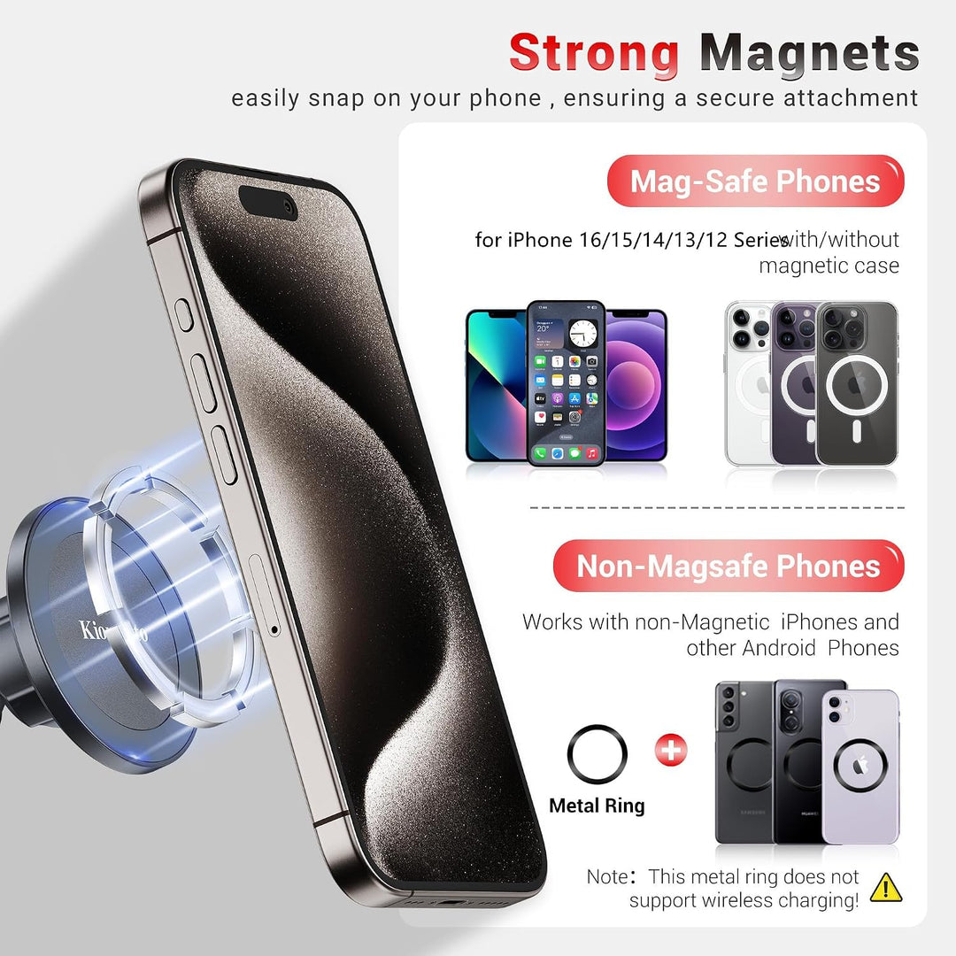 Mikrofonständer Telefonhalterung, Magnetische Telefonhalterung mit abnehmbarem Schwanenhals und Verr