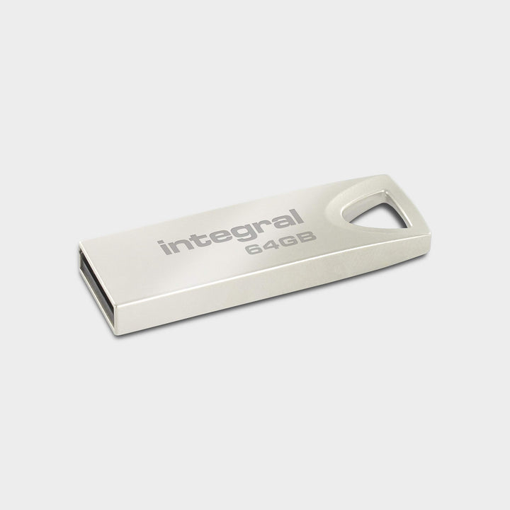 Integral 64GB USB-Speicher 2.0 Flash-Laufwerk Arc mit Metallgehäuse für Schlüsselringe, eine stilvol