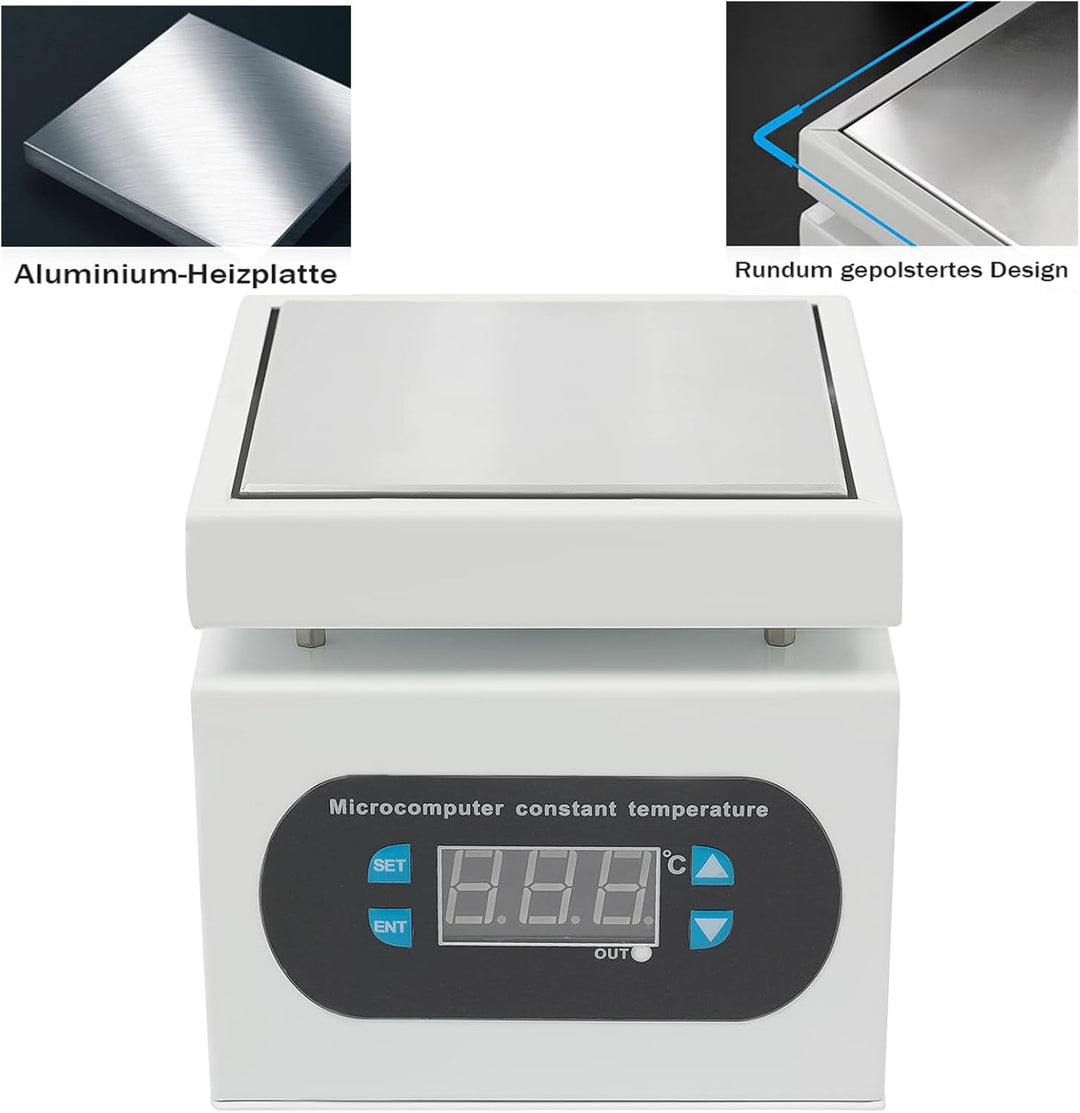 VonVVer Lötstation Heizplatte 100x100mm Mini Heizplatte Löten 350W Klein Heizplatten 400 ℃ Elektrisc