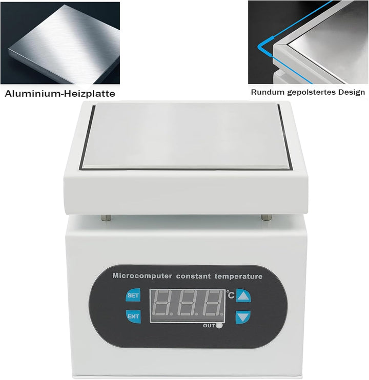 VonVVer Lötstation Heizplatte 100x100mm Mini Heizplatte Löten 350W Klein Heizplatten 400 ℃ Elektrisc