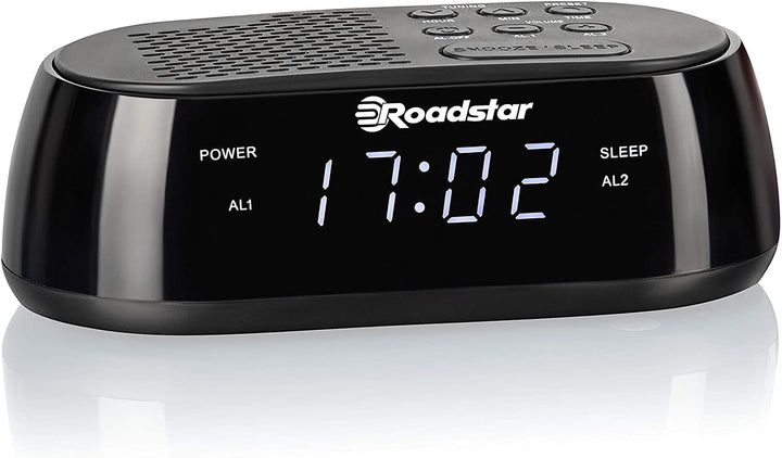 Roadstar CLR-2477 Radiowecker, Digitaler Radio PLL-FM, Zwei Weckzeiten und Schlaf Timer, USB-Anschlu