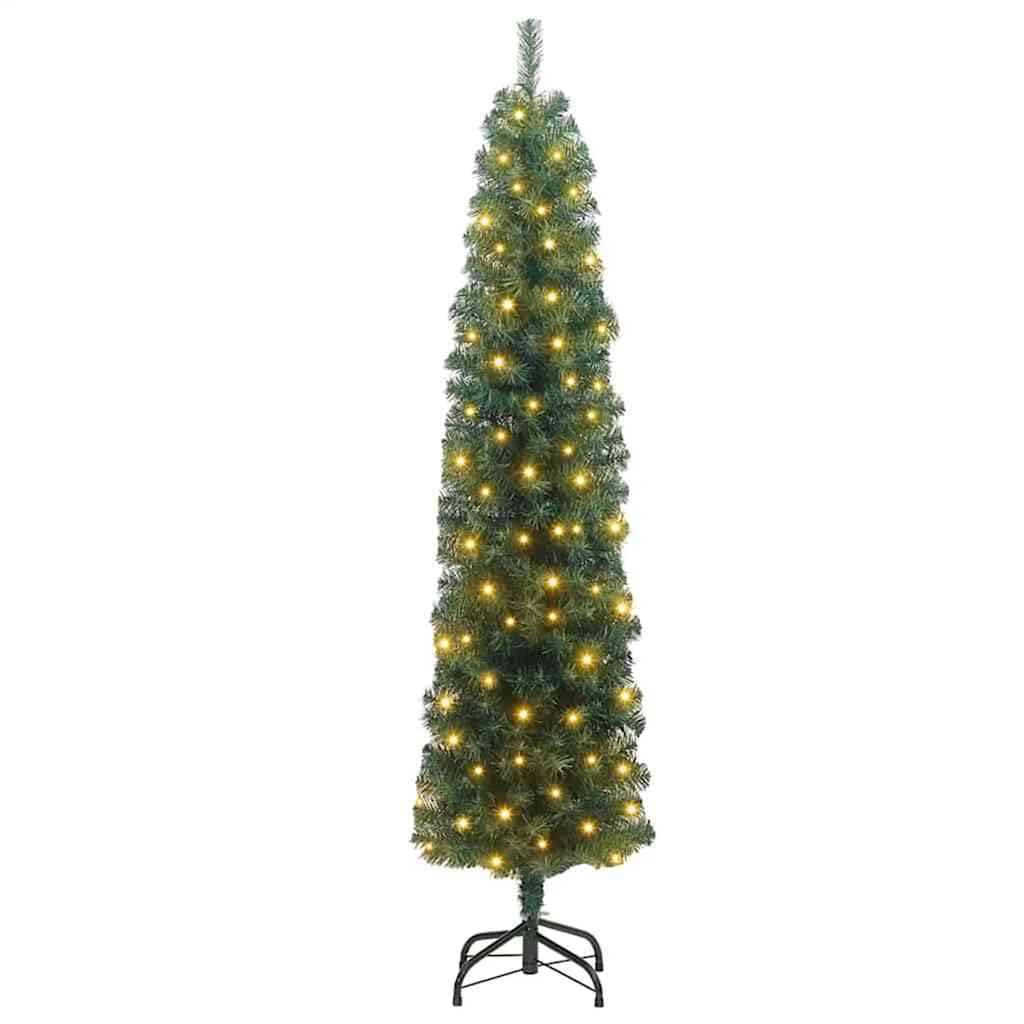 vidaXL Künstlicher Weihnachtsbaum mit 300 LEDs mit Ständer Grün 180 cm, Wohnzimmer Dekor, moderner k