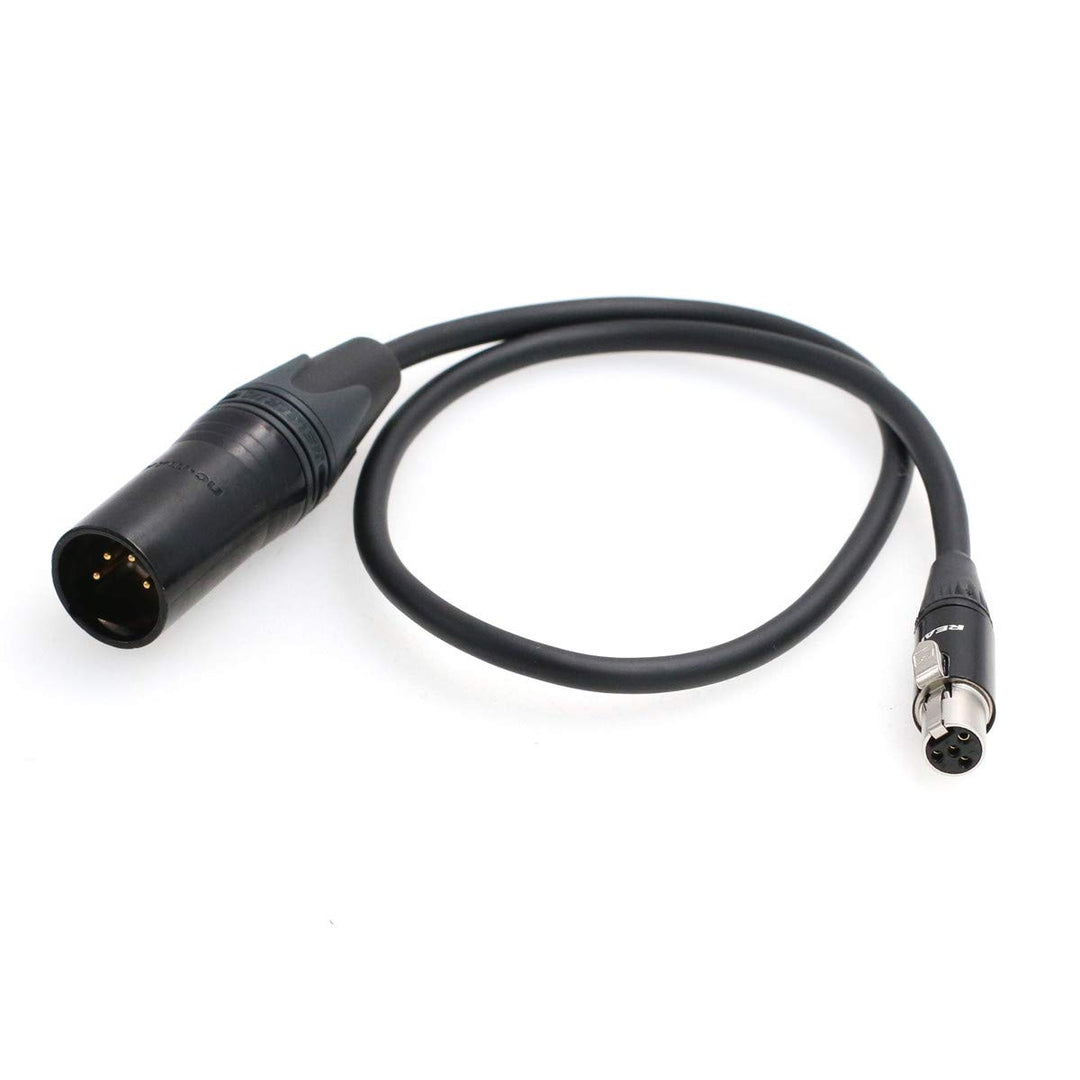 12 V Stromkabel XLR 4-polig auf Mini-XLR 4-polig für TVLogic, Alphatron EVF Monitor 50,8 cm (20 Zoll