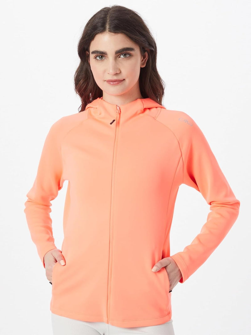 CMP Damen Hoodie Jacke silber/orange 40, silber/orange 40