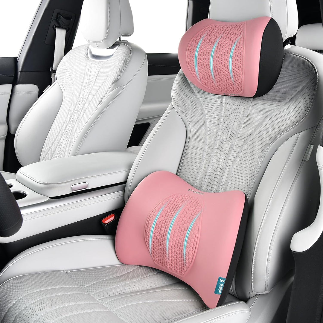 FLORICH Auto Sitzkissen und Lendenkissen Memory Foam Schreibtischstuhl Kissen Ergonomisches Sitzkiss