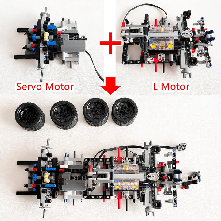 Für Lego 42154 Technic Ford GT 2022 Auto-Modellbausatz Super Motor und Fernbedienung und Beleuchtung