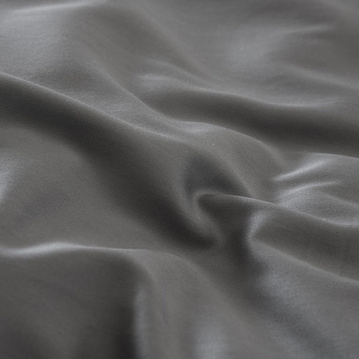COTTON ARTean Satin-Bettwäsche-Set, ägyptische Baumwolle, Fadenzahl 300, grau, für Betten von 90 x 1
