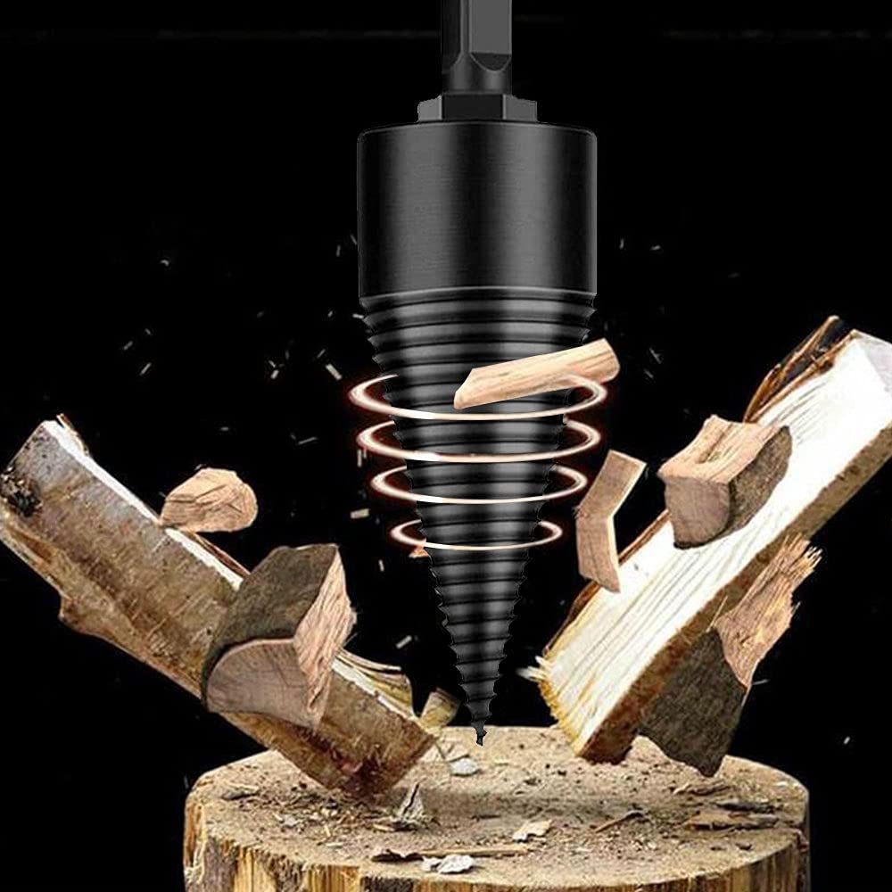 Holzspalter Bohrer, Bohrkegel Holzspalter Schraube Kegel Holz für Bohrmaschine, 4 Stück Holzspalter