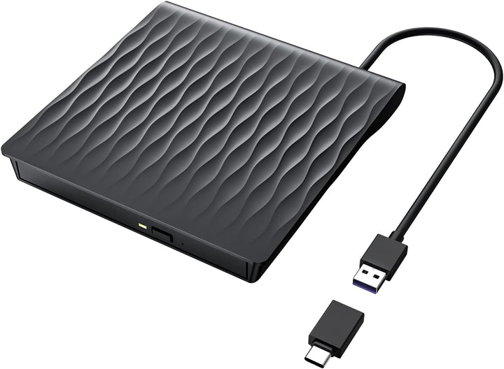 CD Laufwerk Extern USB 3.0 & Type-C, LPUNCD Professionell Externes DVD Laufwerk CD DVD Brenner +/-RW