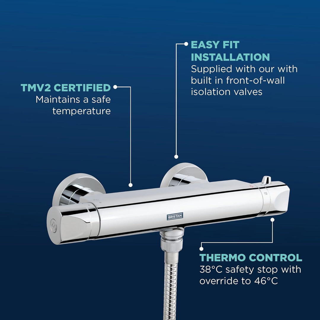 Bristan AR2 SHXVOFF C Dusch-Thermostat und Fast-Fit-Anschlüsse