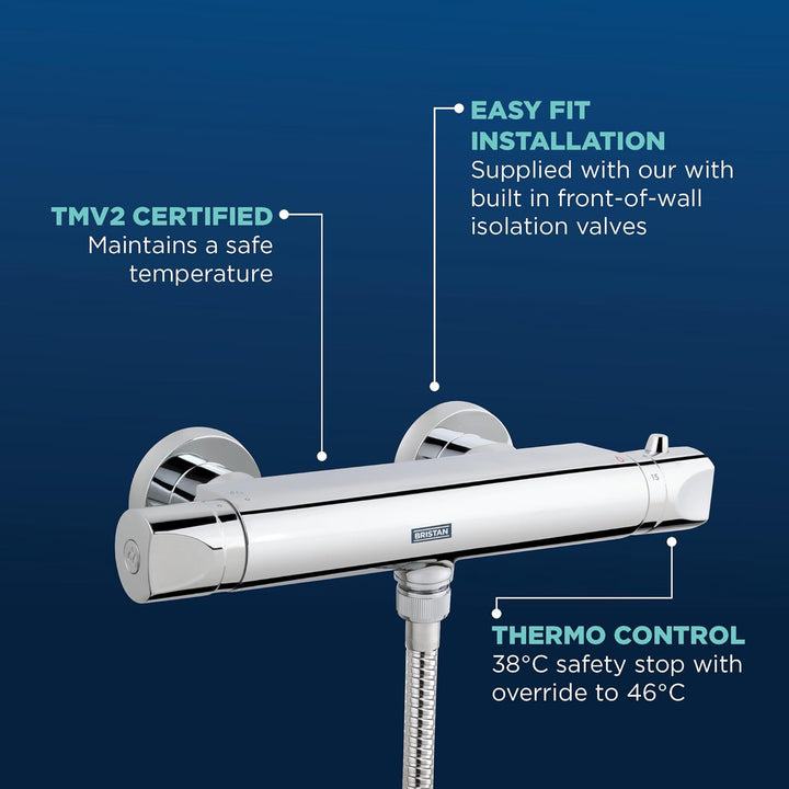 Bristan AR2 SHXVOFF C Dusch-Thermostat und Fast-Fit-Anschlüsse