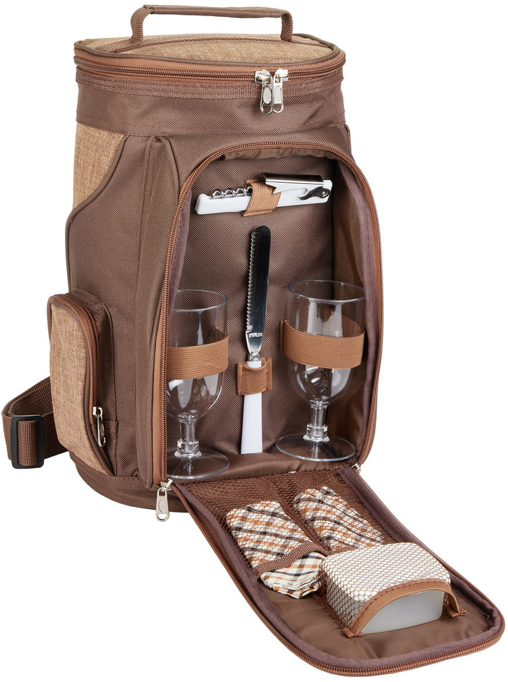 Brubaker Kühltasche für 2 Flaschen Wein und Champagner bis 1,5 l, gepolsterte Weinkühltasche - Pickn