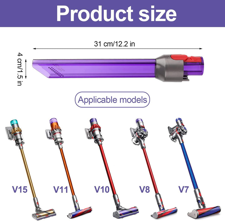 Fugendüse, LED Schmale Schlitzdüse, Light Pipe Slim Schlitz Düse, Zubehör für Dyson Staubsauger, Sta