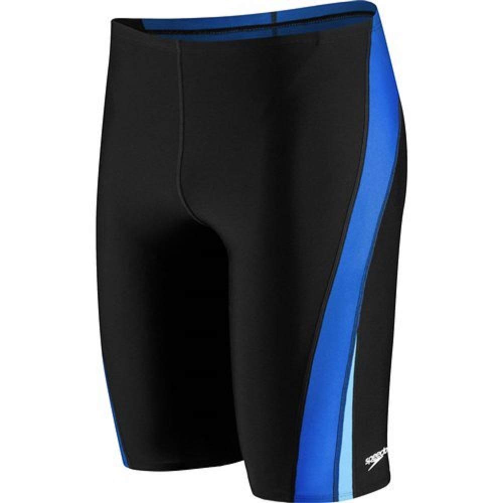 Speedo Men's Swimsuit Jammer Endurance+ Splice Team Colors Jammer 22 Schwarz/Blau, 22 Schwarz/Blau