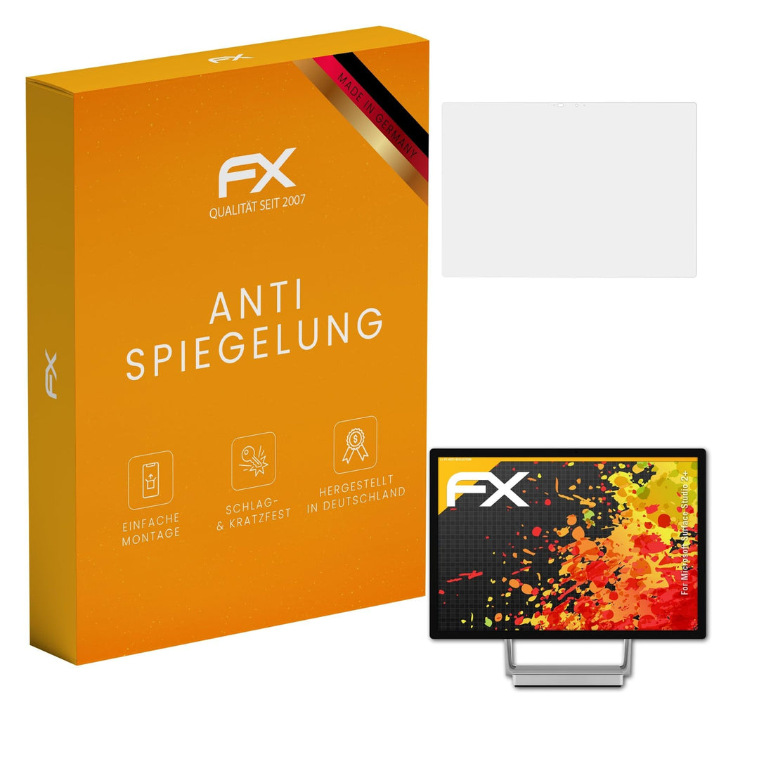 atFoliX Panzerfolie kompatibel mit Microsoft Surface Studio 2+ Schutzfolie, entspiegelnde und stossd