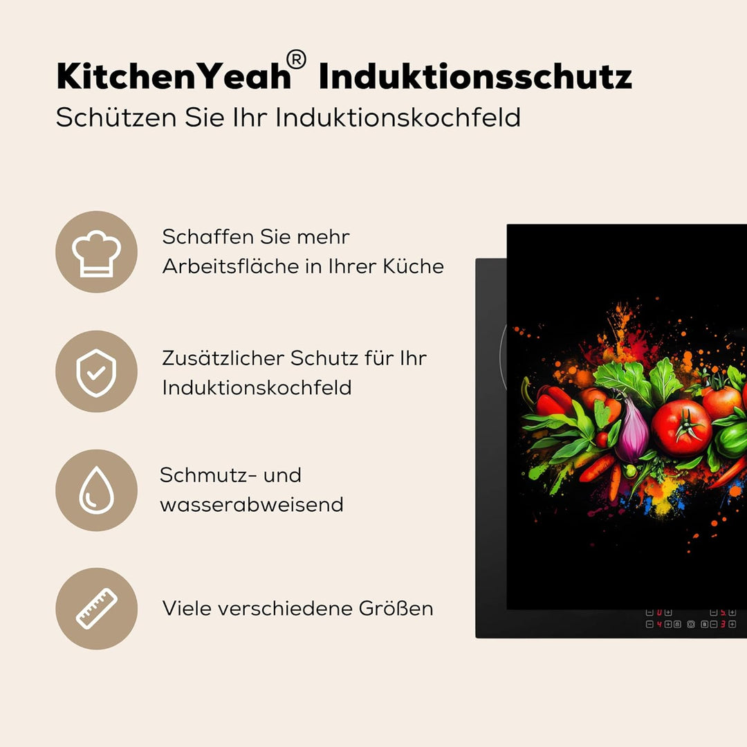 Herdabdeckplatte 70x52 cm Einteilig Induktionsmatte Küche Abdeckung Ceranfeld Herd Abdeckplatte Deko