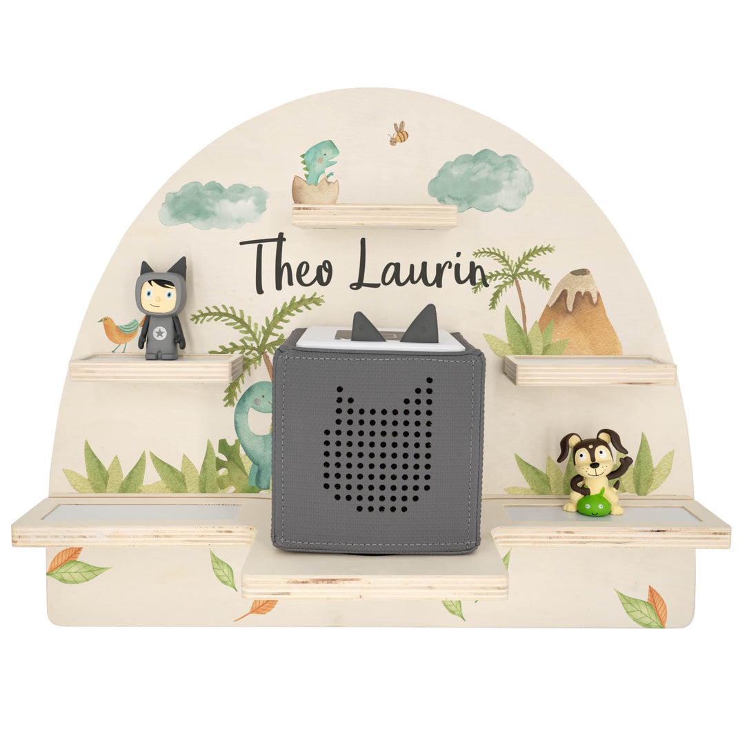 Geschenkfreude Personalisiertes Toniebox Regal für Kinderzimmer - Kinder Wandregal für Tonie Hörfigu