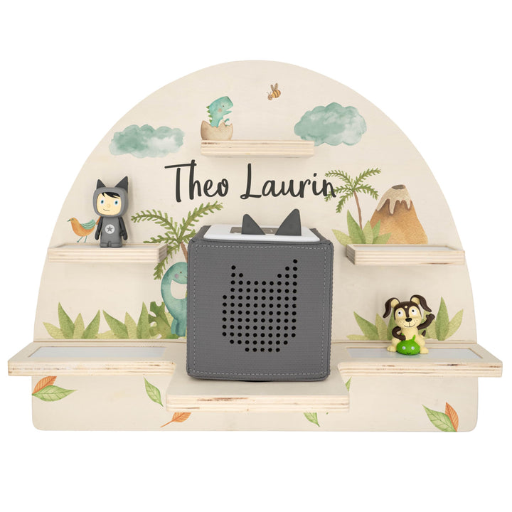 Geschenkfreude Personalisiertes Toniebox Regal für Kinderzimmer - Kinder Wandregal für Tonie Hörfigu
