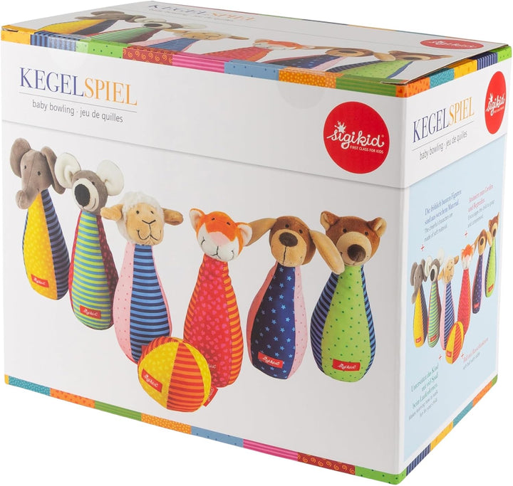 SIGIKID 49520 Kegelspiel Soft PlayQ Mädchen und Jungen Babyspielzeug empfohlen ab 3 Monaten mehrfarb