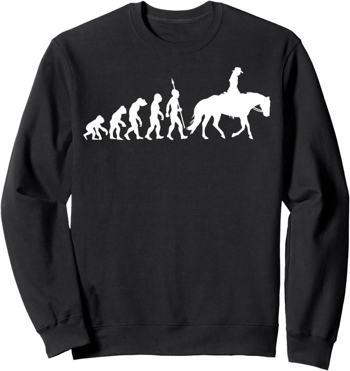 Westernreiten Westernreiterin Reiten Evolution Westernreiter Sweatshirt