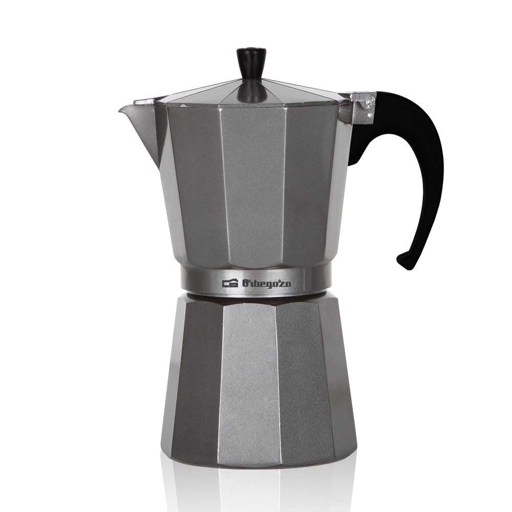 Orbegozo KFS 1220 - Italienischer Kaffeekocher aus Aluminium, Kapazität: 12 Tassen, ergonomischer Gr