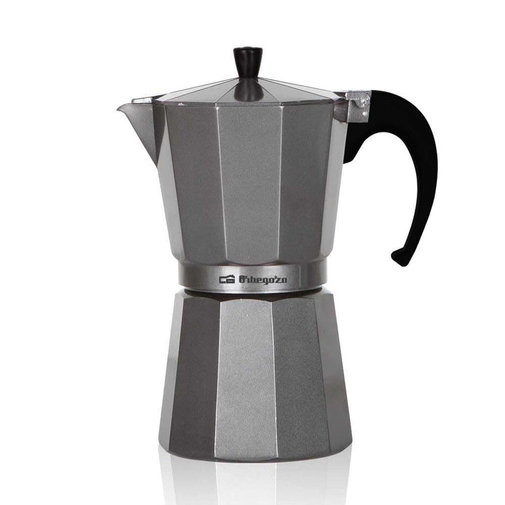 Orbegozo KFS 1220 - Italienischer Kaffeekocher aus Aluminium, Kapazität: 12 Tassen, ergonomischer Gr