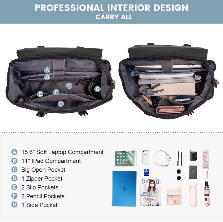LOVEVOOK Rucksack Damen Herren 15.6 Zoll Laptop Rucksack Wasserdicht Schulrucksack Teenager Mädchen
