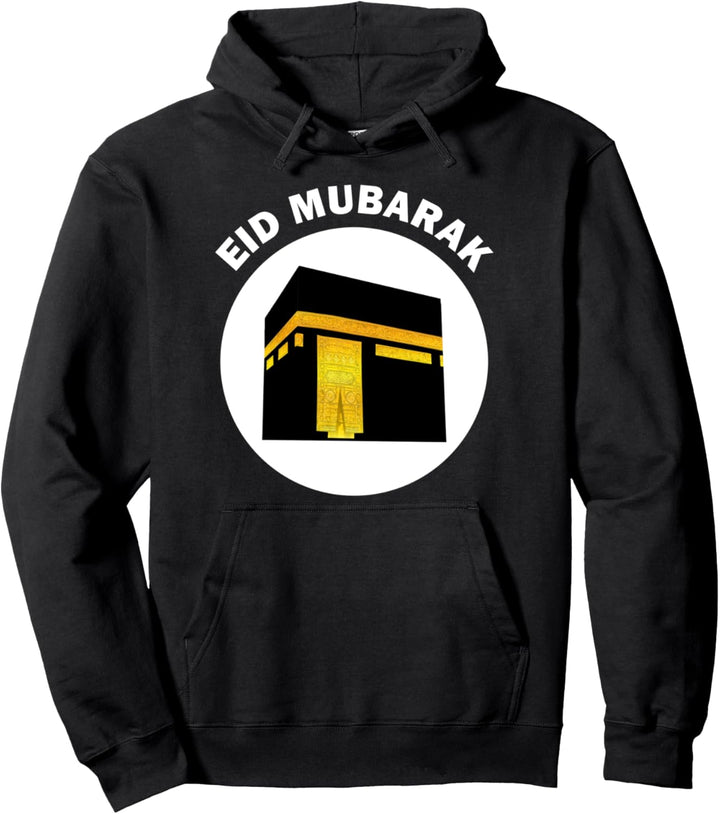 Happy Eid Mubarak 2020 Al-Fitr Hajj Mabroor Kaaba Islam Gift Pullover Hoodie