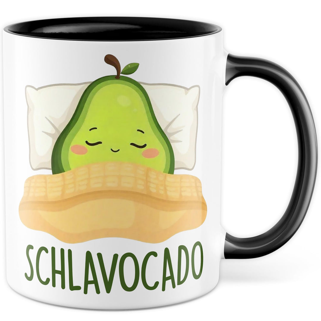 Avocado Tasse mit Spruch – Geschenk Schlavocado – Kaffeetasse 330ml aus Keramik – Schlafen Müde Slee