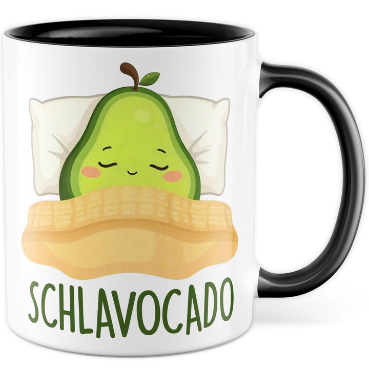 Avocado Tasse mit Spruch – Geschenk Schlavocado – Kaffeetasse 330ml aus Keramik – Schlafen Müde Slee