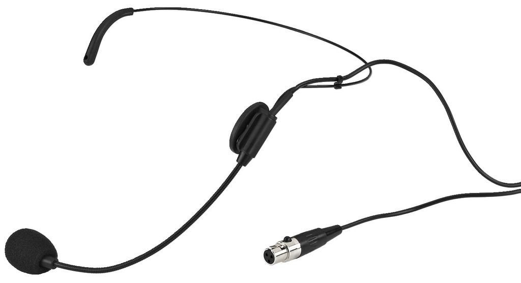 Monacor 236410 HSE-72 Elektret-Kopfbügelmikrofon mit Nierencharakteristik, schwarz