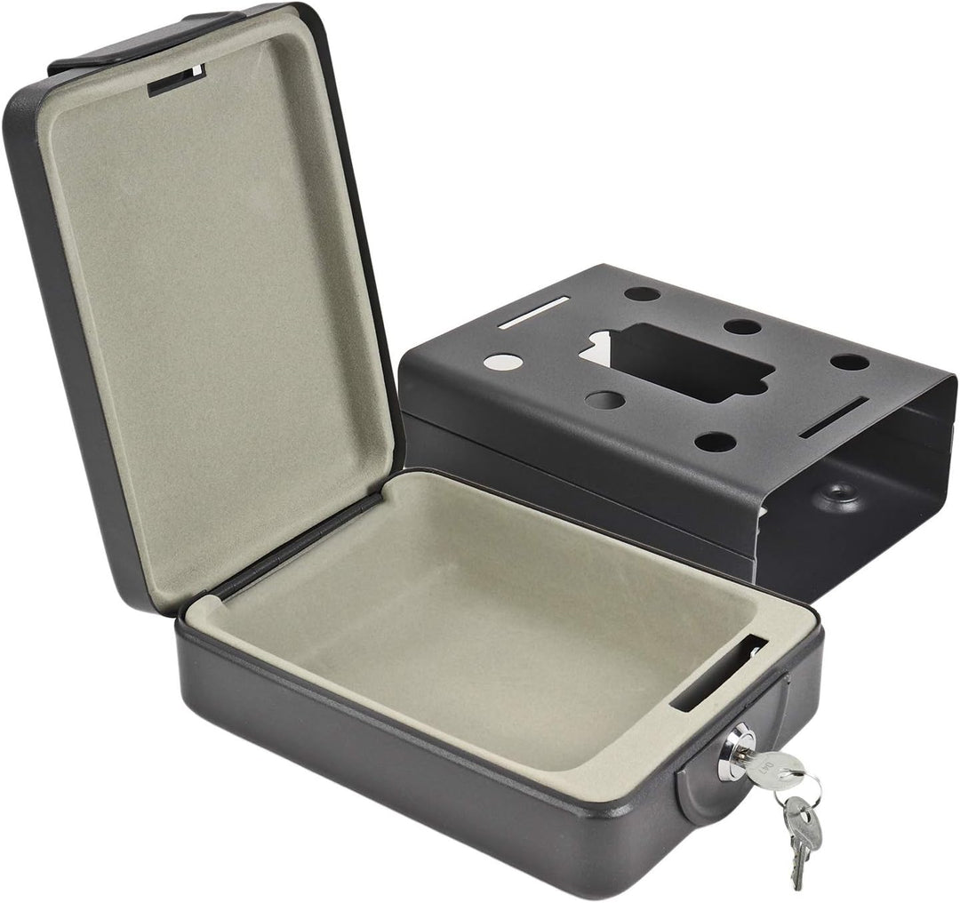 Mobilsafe Stahlsafe | 1,7Kg | inkl Halterung | 2 Schlüssel | Safe