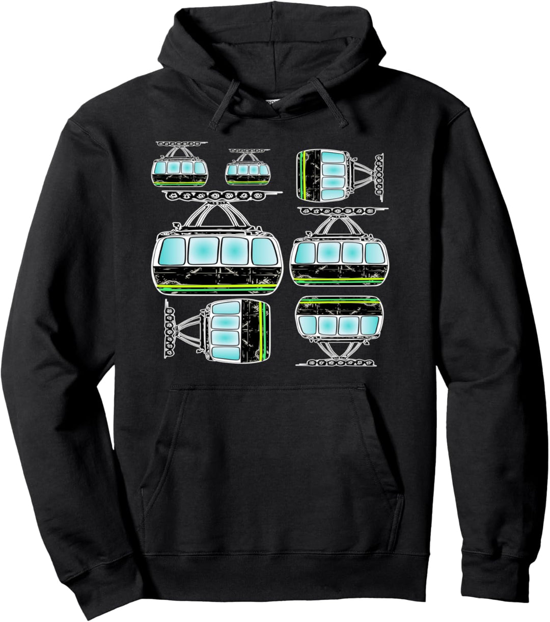 Seilbahn Hoodie für gondel und seilbahntechnik bergbahn fan Pullover Hoodie