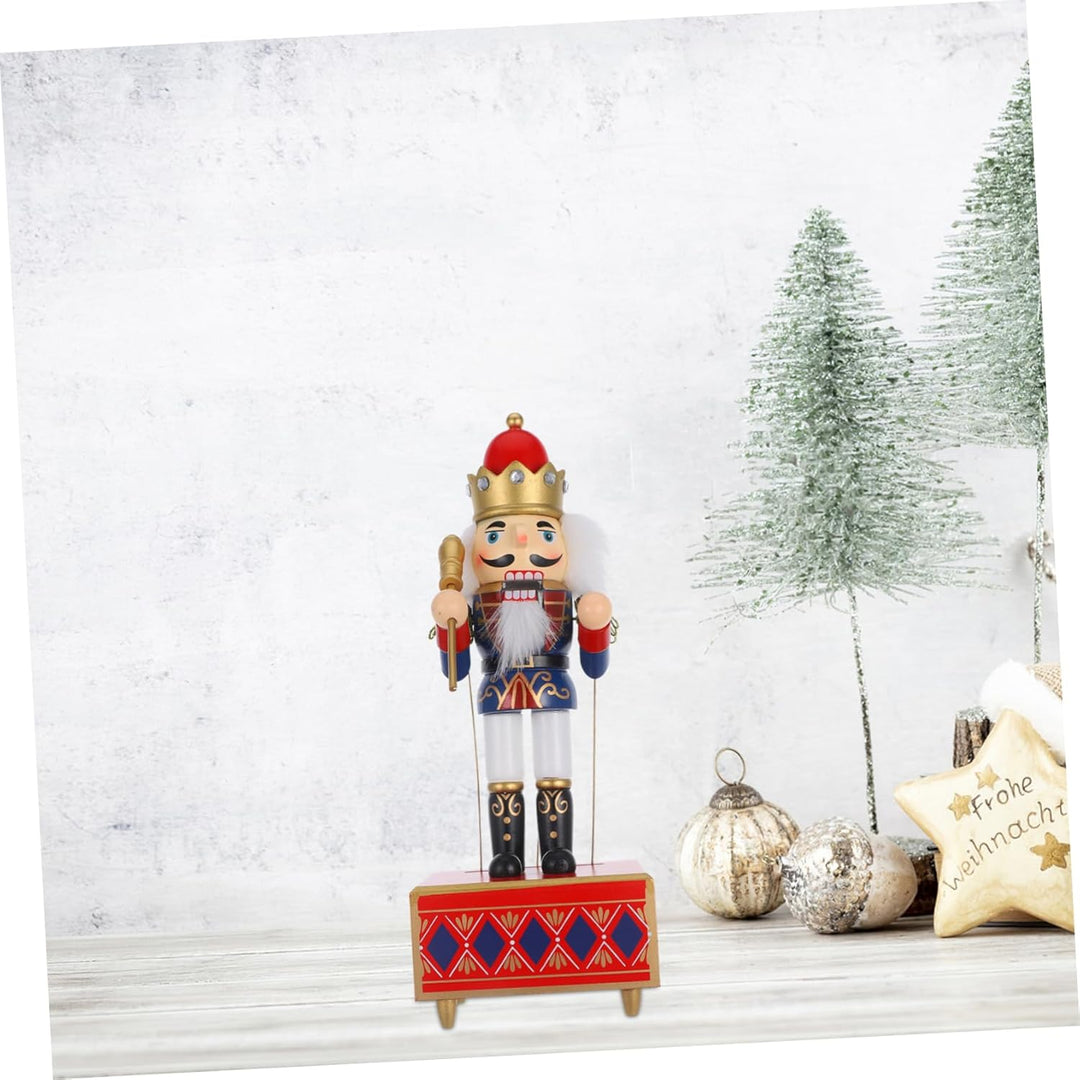 Cabilock Weihnachts Nussknacker Dekor Spieluhr Nussknacker Figur Handbemalt Ornament Für Wohnzimmer