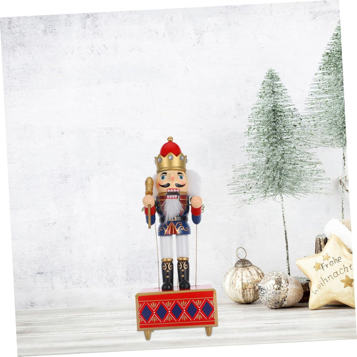 Cabilock Weihnachts Nussknacker Dekor Spieluhr Nussknacker Figur Handbemalt Ornament Für Wohnzimmer